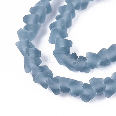 Frosted Transparent Glass Beads Strands GLAA-N016-4mm-29-1