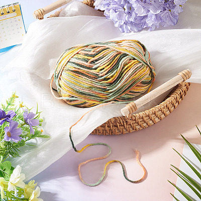 Light Gradient Segment Dyed Polyester Yarn DIY-TADJ0002-005G-1