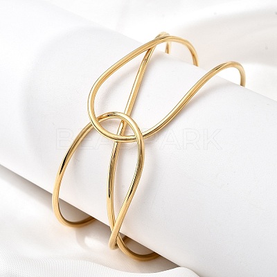 304 Stainless Steel Cuff Bangles for Women BJEW-Z150-01G-03-1