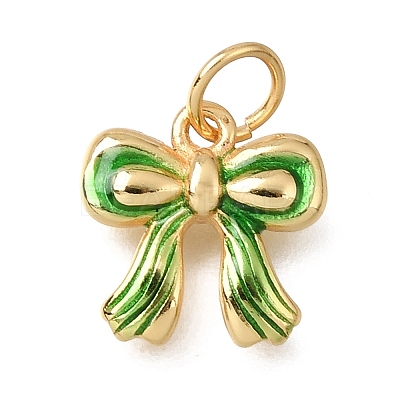 Brass Enamel Pendants KK-G605-11G-02-1