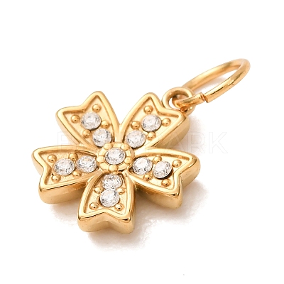 304 Stainless Steel Micro Pave Clear Cubic Zirconia Charms LS-CU-CBAB6EC-24G-1