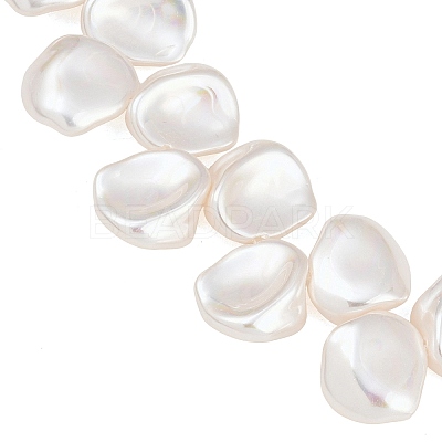 Electroplated Glass Pearl Beads Strands GL-CBA64F3-02-1