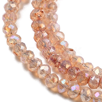 Transparent Baking Paint Glass Beads Strands DGLA-F002-02A-05-1
