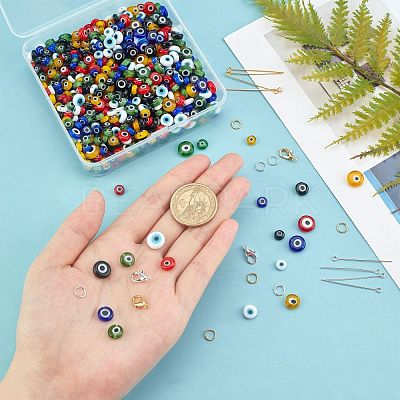DIY Evil Eye Pendants Making Kits DIY-NB0004-69-1
