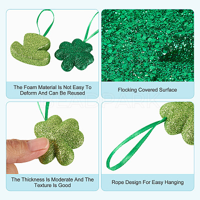 20Pcs 4 Styles Saint Patrick's Day Foam Pendant Decorations FIND-TA0010-96B-1