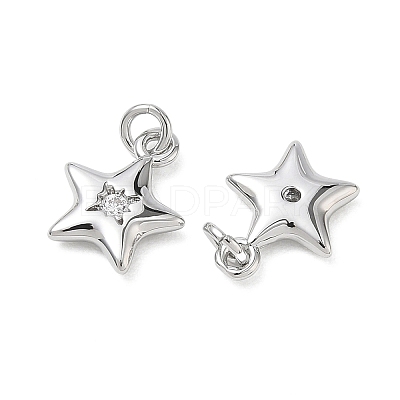 SHEGRACE Brass Clear Cubic Zirconia Pendants XGRQ3K289-526P-1