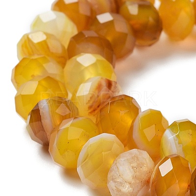 Natural Banded Agate/Striped Agate Beads Strands G-E605-A01-02C-1