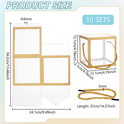 Foldable Hot Stamping Transparent PVC Packaging Boxes CON-WH0123-24A-02-1