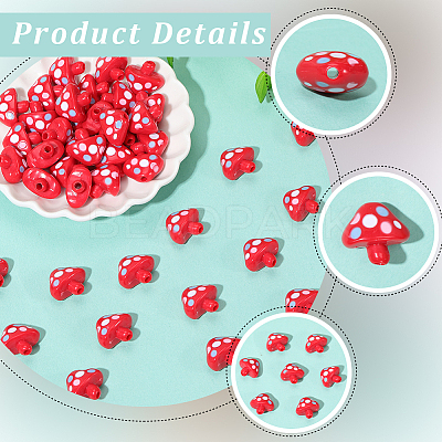 50Pcs Opaque Acrylic Beads OACR-PA0001-78-1