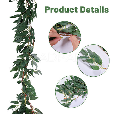 Plastic Artificial Eucalyptus Rattan DIY-WH0671-123-1