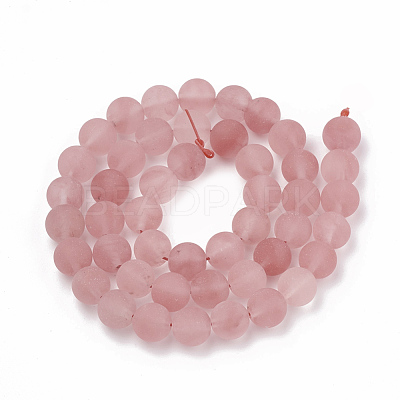 Cherry Quartz Glass Beads Strands G-T106-270-1