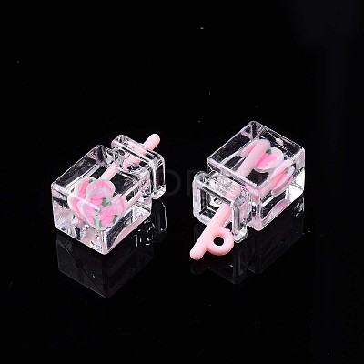 Imitation Drink Resin Pendants LS-CRES-S359-32L-1