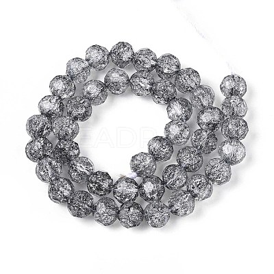 Transparent Crackle Glass Beads Strands GLAA-N053-10mm-02-1