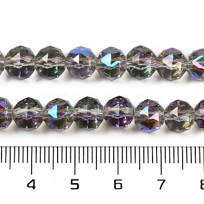 Transparent Electroplate Glass Beads Strands EGLA-N002-34C-C20-1
