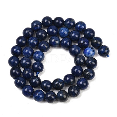 Dyed Grade A Natural Lapis Lazuli Beads Strands GSR8mmC123-1