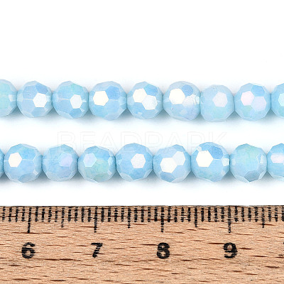 Anti-Tarnish Electroplate Glass Beads Strands X-EGLA-T021-6mm-15-01-1