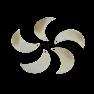 Moon Freshwater Shell Pendants SHEL-F001-12-1