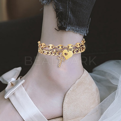 Anklets Sets AJEW-AN00383-15-1