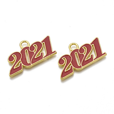 Alloy Enamel Pendants PALLOY-T078-03C-1