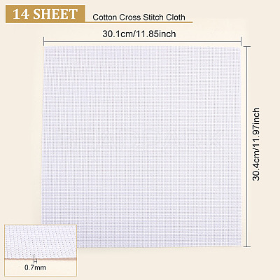 11CT Cotton Cross Stitch Fabric DIY-WH0032-31A-01-1