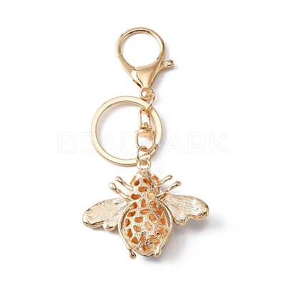 Enamel Bumble Bee Keychains KEYC-WH0027-89A-1