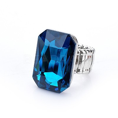 Alloy with Glass Finger Rings FS-WGA328D-02-1