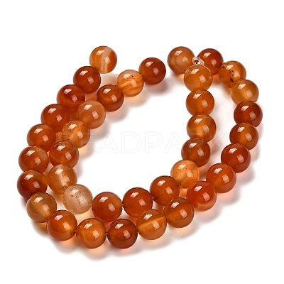 Dyed Natural Red Agate Beads Strands G-G203-10H-10mm-1