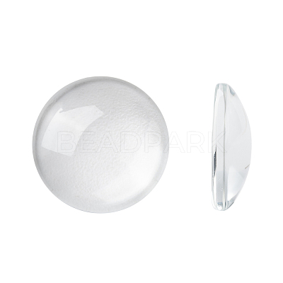 Transparent Glass Cabochons X-GGLA-R026-16mm-1