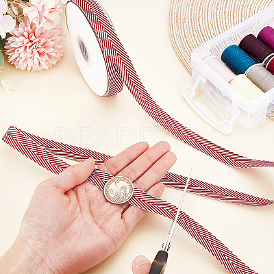 Polyester-cotton Ribbon OCOR-WH0048-04B-1