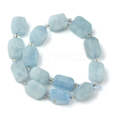 Natural Aquamarine Beads Strands G-C098-A10-01-1