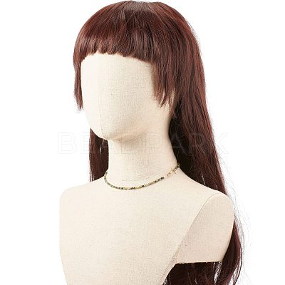 Natural Indian Agate Beaded Necklaces for Women NJEW-JN03789-03-1