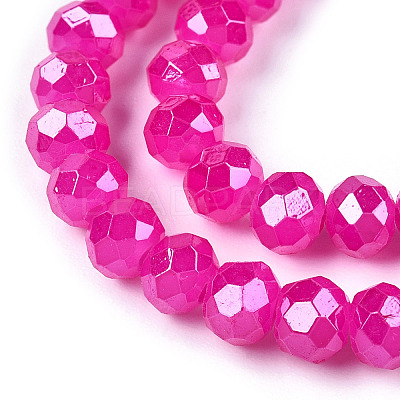 Baking Paint Glass Beads Strands DGLA-A034-J4mm-C01-1