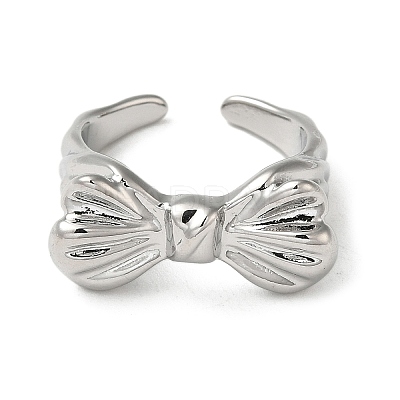 Brass Open Cuff Ring RJEW-C037-04P-1