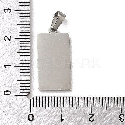 Non-Tarnish 304 Stainless Steel Stamping Blank Tag Pendants STAS-B053-03P-1