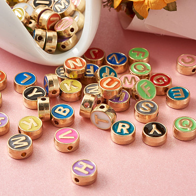 Alloy Enamel Spacer Beads ENAM-FW0001-001-NR-1