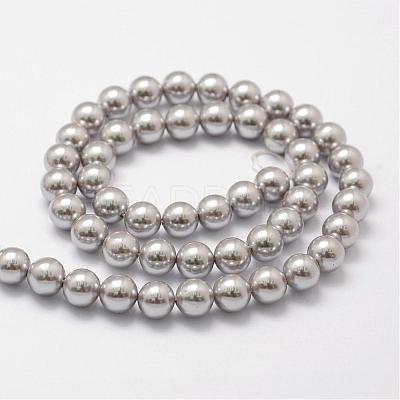 Shell Pearl Beads Strands BSHE-L026-05-6mm-1