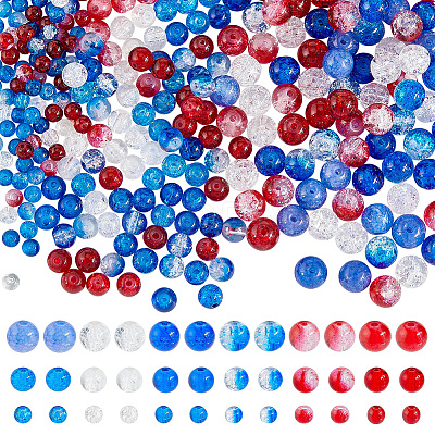 360Pcs 18 Styles Spray Painted Crackle Glass Beads CCG-PH0001-27-1