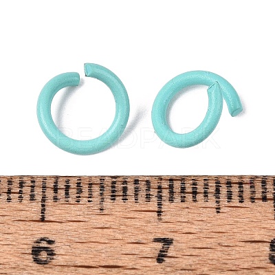 Spray Painted Iron Open Jump Rings IFIN-T017-04B-09-1