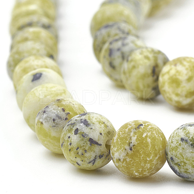 Natural Yellow Turquoise(Jasper) Beads Strands G-T106-297-1