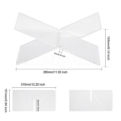Acrylic Bookends OFST-WH0002-42-1
