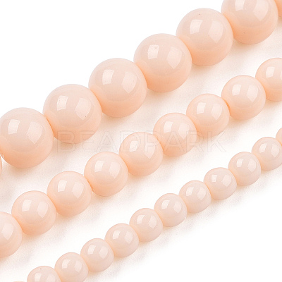 Opaque Solid Color Glass Beads Strands LS-GLAA-T032-P4mm-09-1