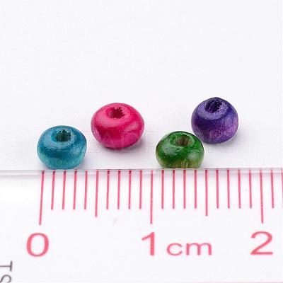 Lead Free Rondelle Natural Wood Beads X-YTB026-1