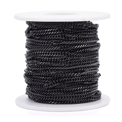304 Stainless Steel Diamond Cut Curb Chains CHS-F013-02EB-1