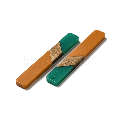 Opaque Resin & Walnut Wood Big Pendants RESI-D060-C-03-1