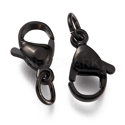 304 Stainless Steel Lobster Claw Clasps Ion Plating(IP) X-STAS-G240-01D-EB-1