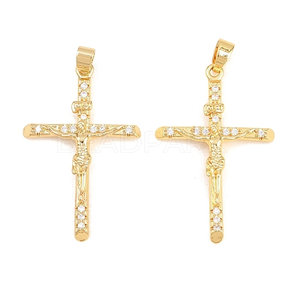 Easter Brass Micro Pave Clear Cubic Zirconia Pendants ZIRC-F148-14D-G-1
