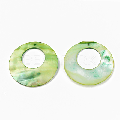 Natural Freshwater Shell Pendants X-SSHEL-R048-017A-1