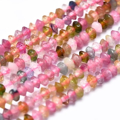 Natural Multicolor Tourmaline Beads Strands G-F686-13B-01-1