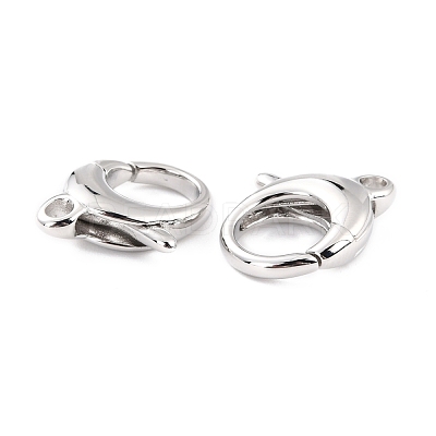 Brass Lobster Claw Clasps KK-D065-02P-1