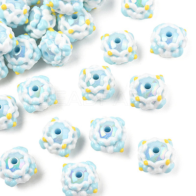 Opaque Acrylic Beads SACR-YW0002-78B-04-1